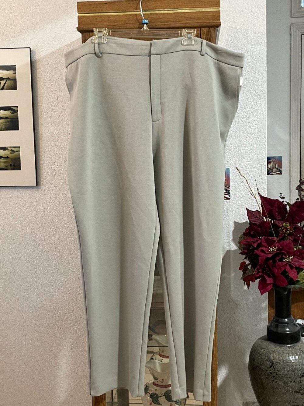 NWT $99 Gray AVEC LES FILLES Stretch Pants 2X  XXL